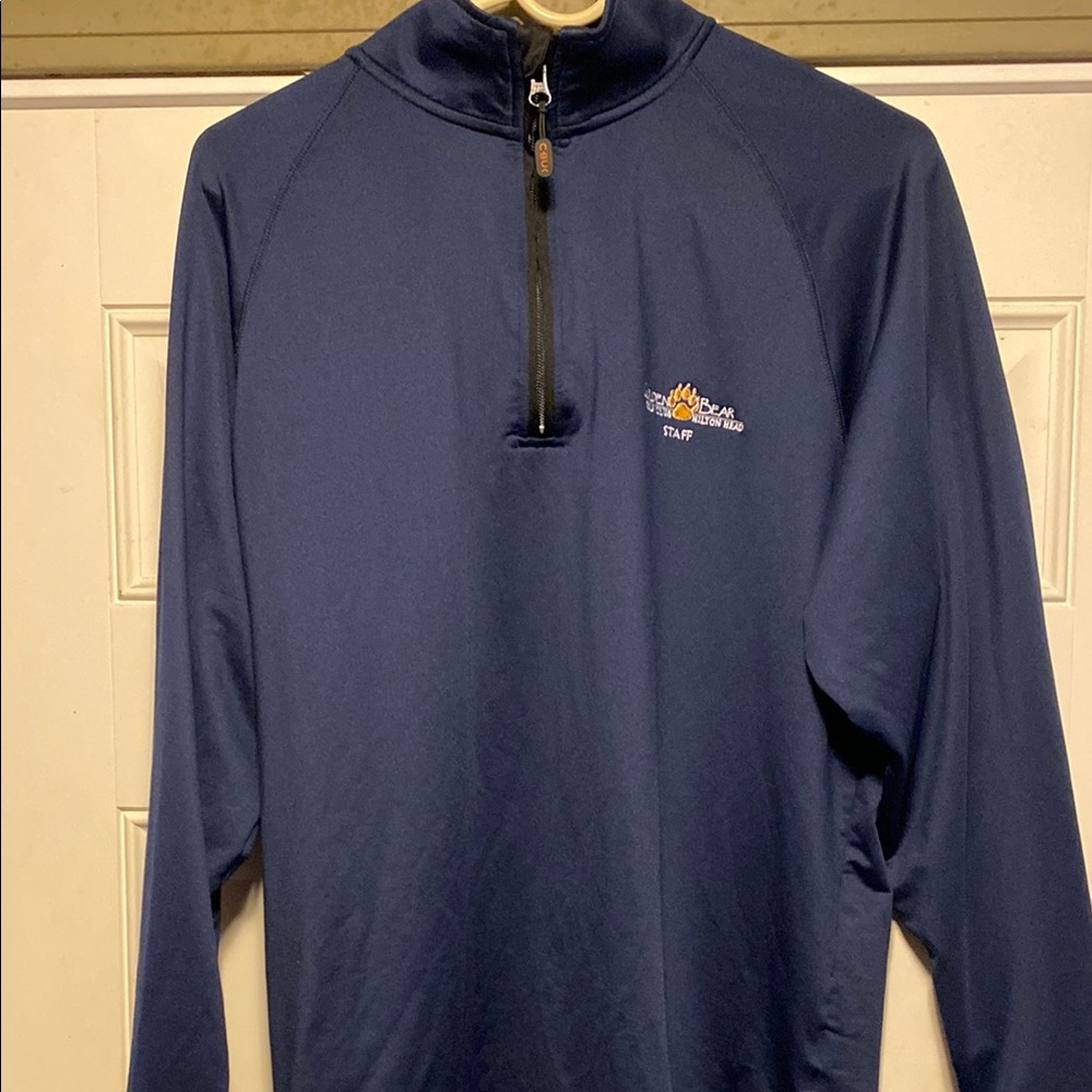 Cutter & Buck Navy 1/4 zip golden bear